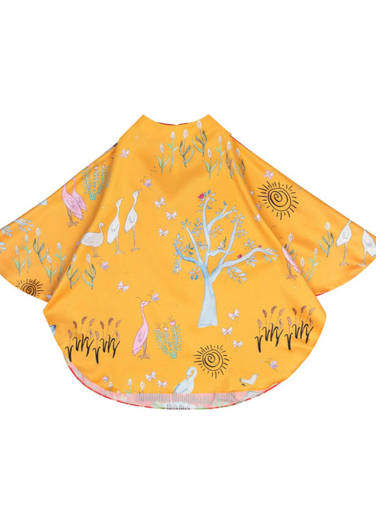 our floatkerchief top is a beautiful ode to timeless tailoring and the perfect canvas for your succulent, joyful prints. This one features a mix of Powder Room and Fever Dream, two Dauphinette classics.