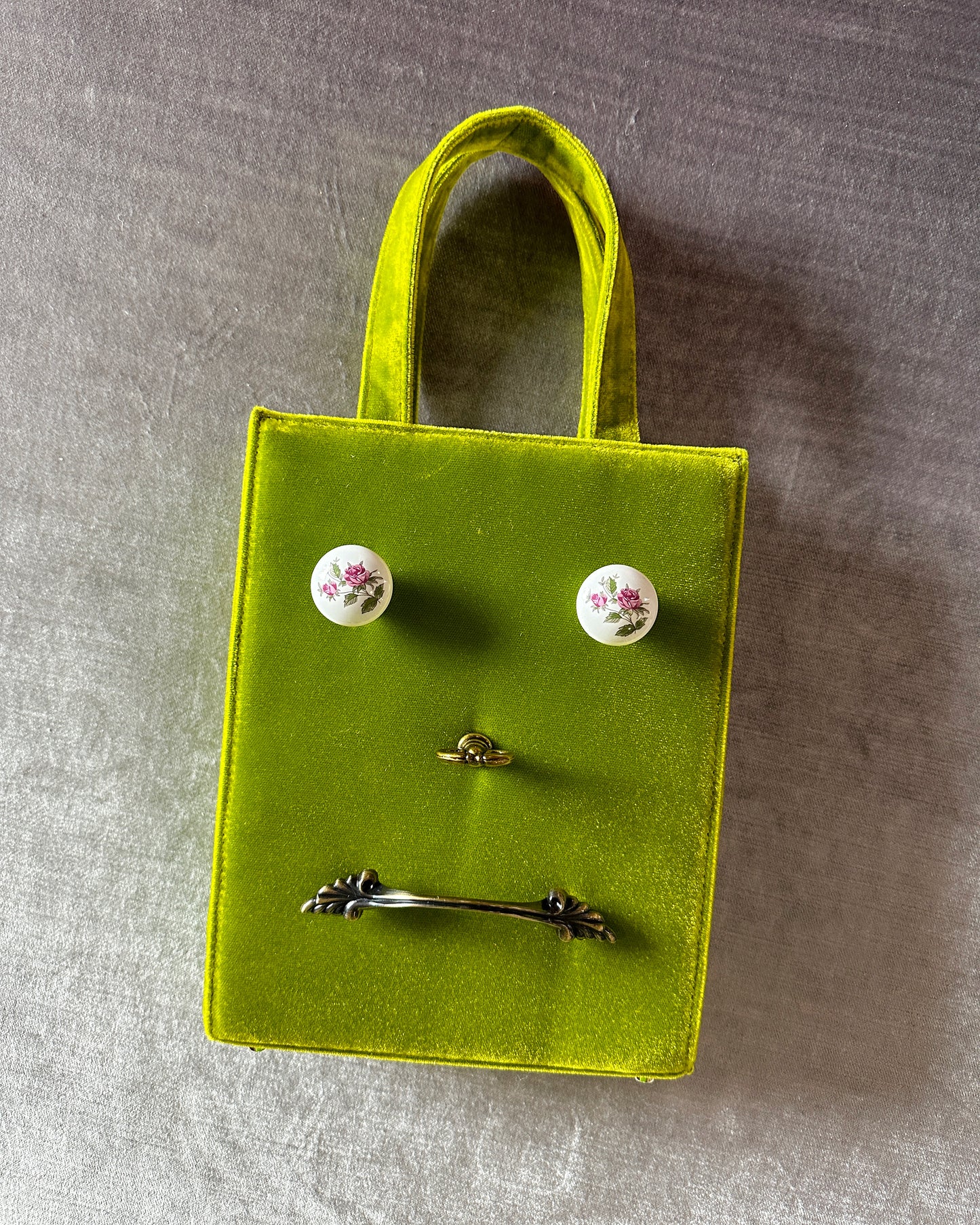 Beast Bag in Chartreuse Velvet