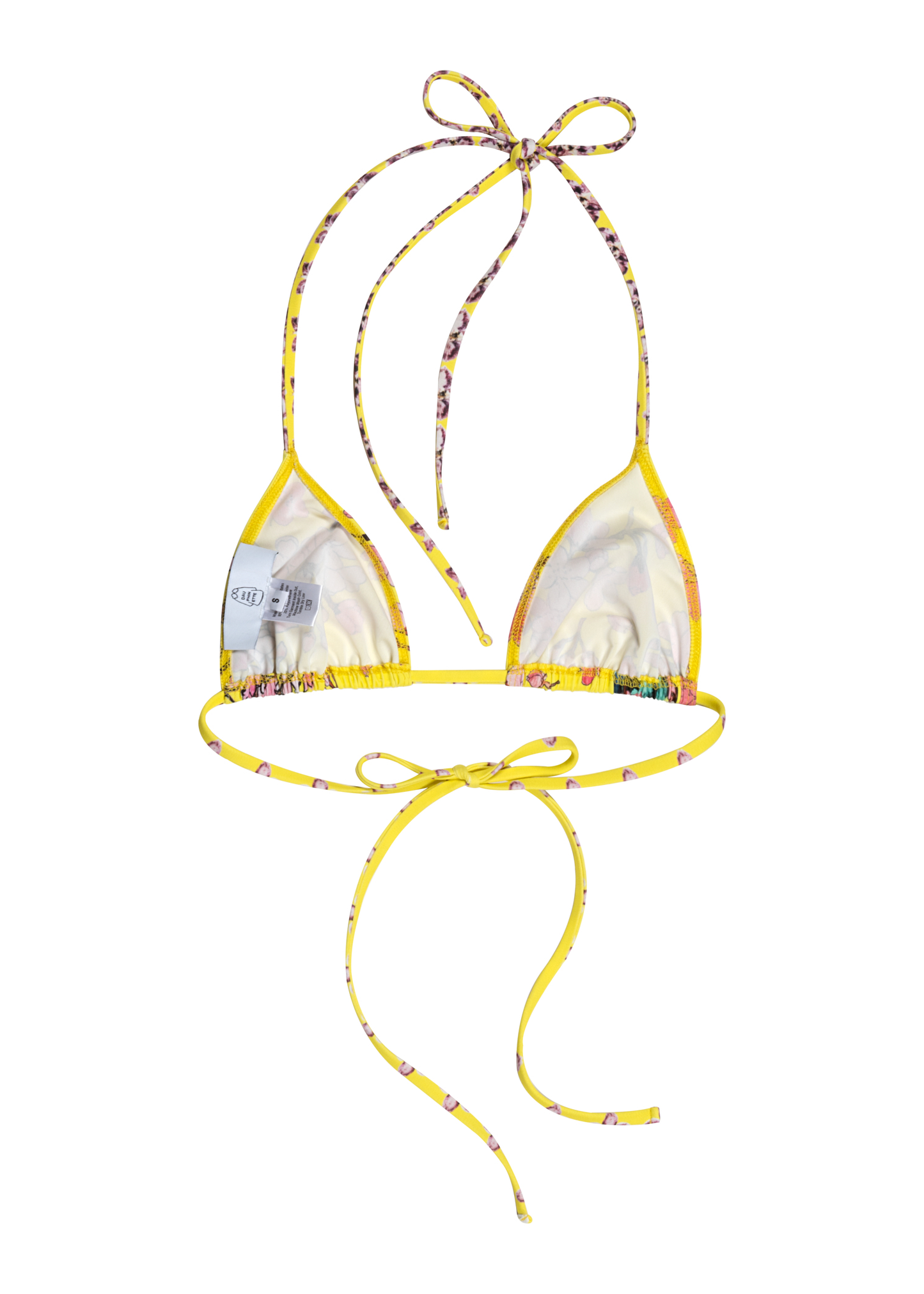 Alma Bikini Top in Electric Cherry Blossoms