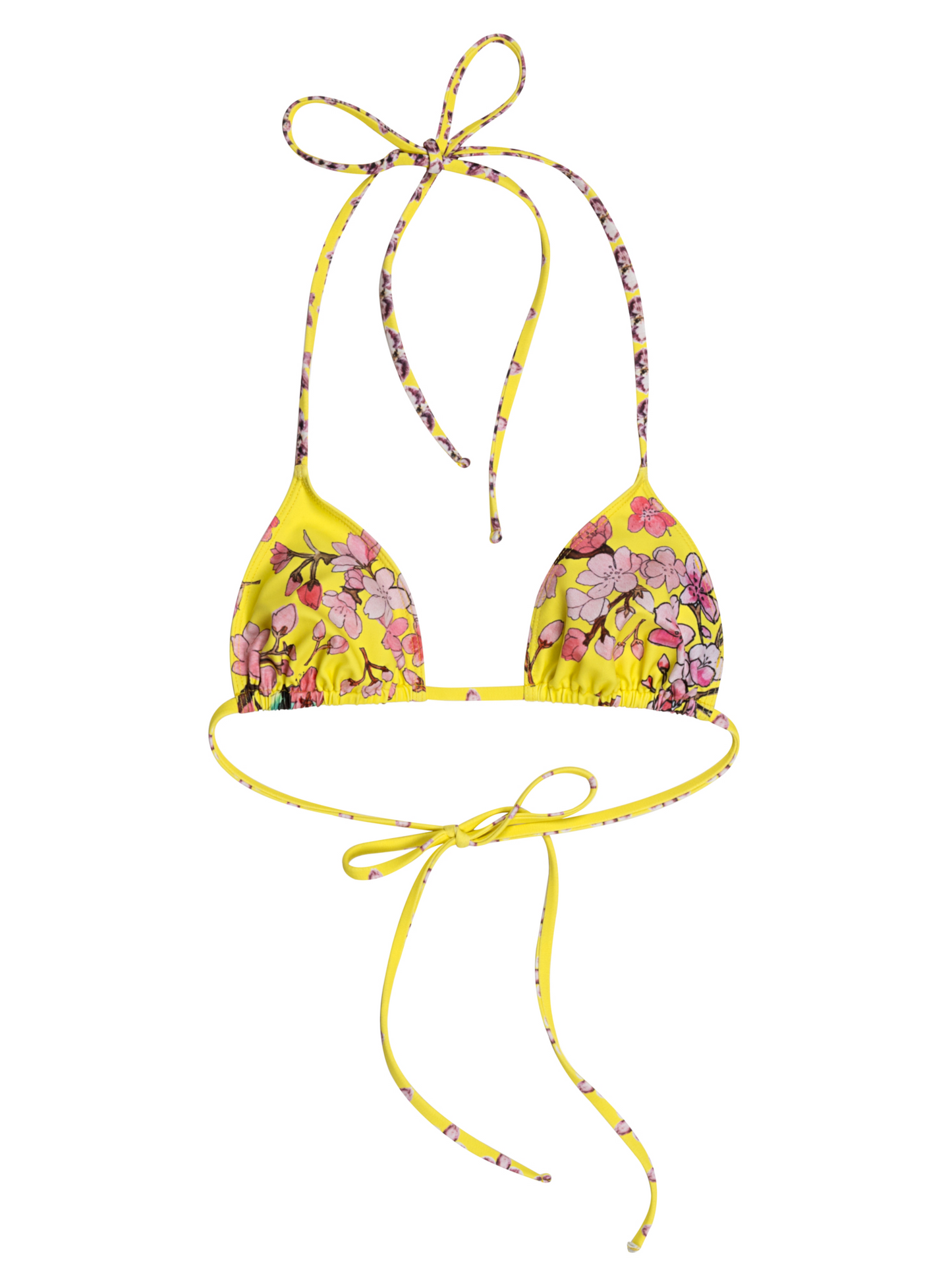 Alma Bikini Top in Electric Cherry Blossoms
