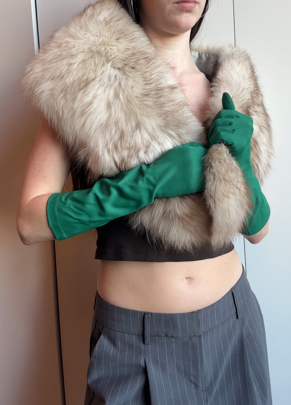 1970s Ivory Fox Fur Stole