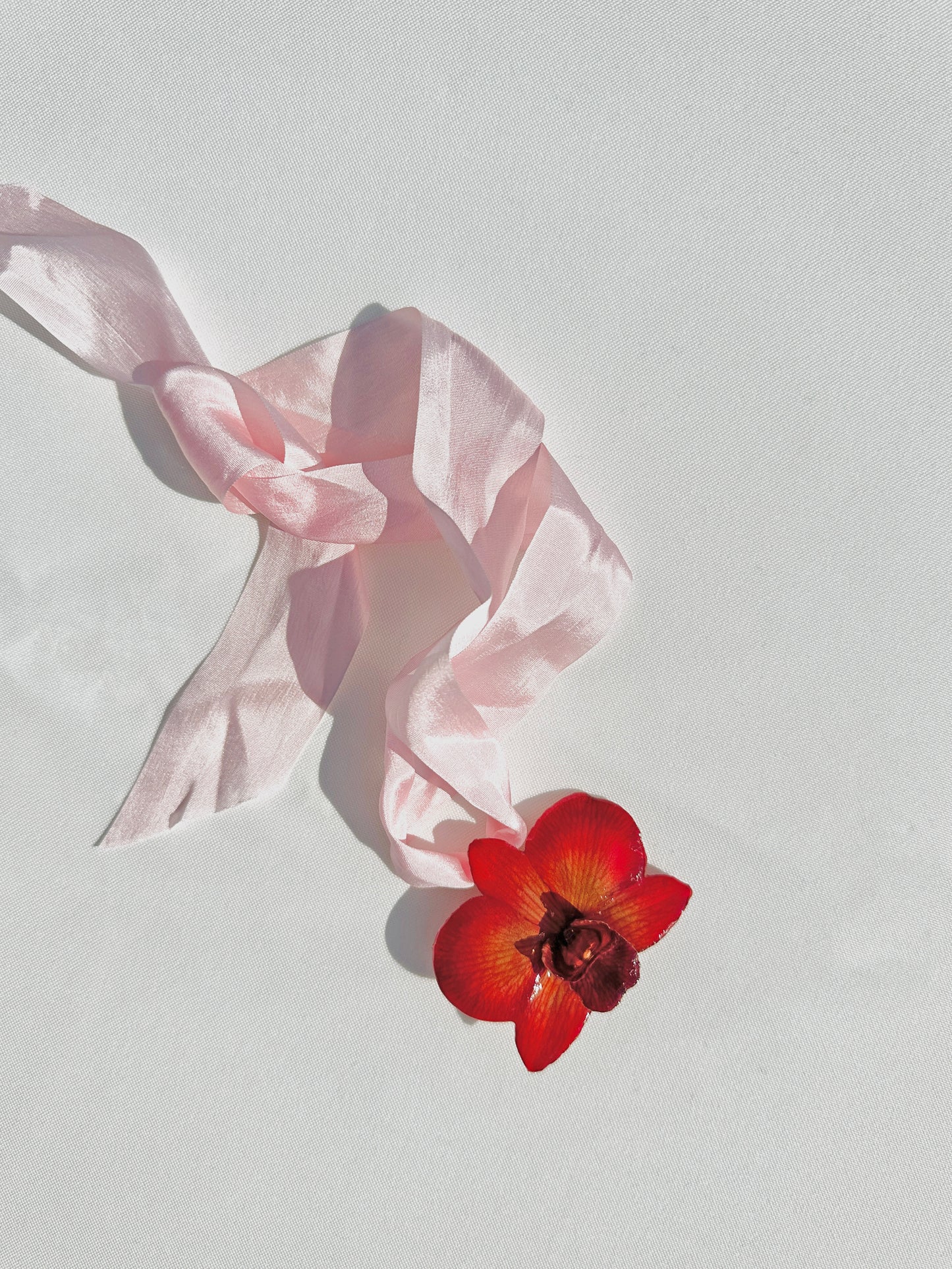 Rosy Orchid Silk Choker