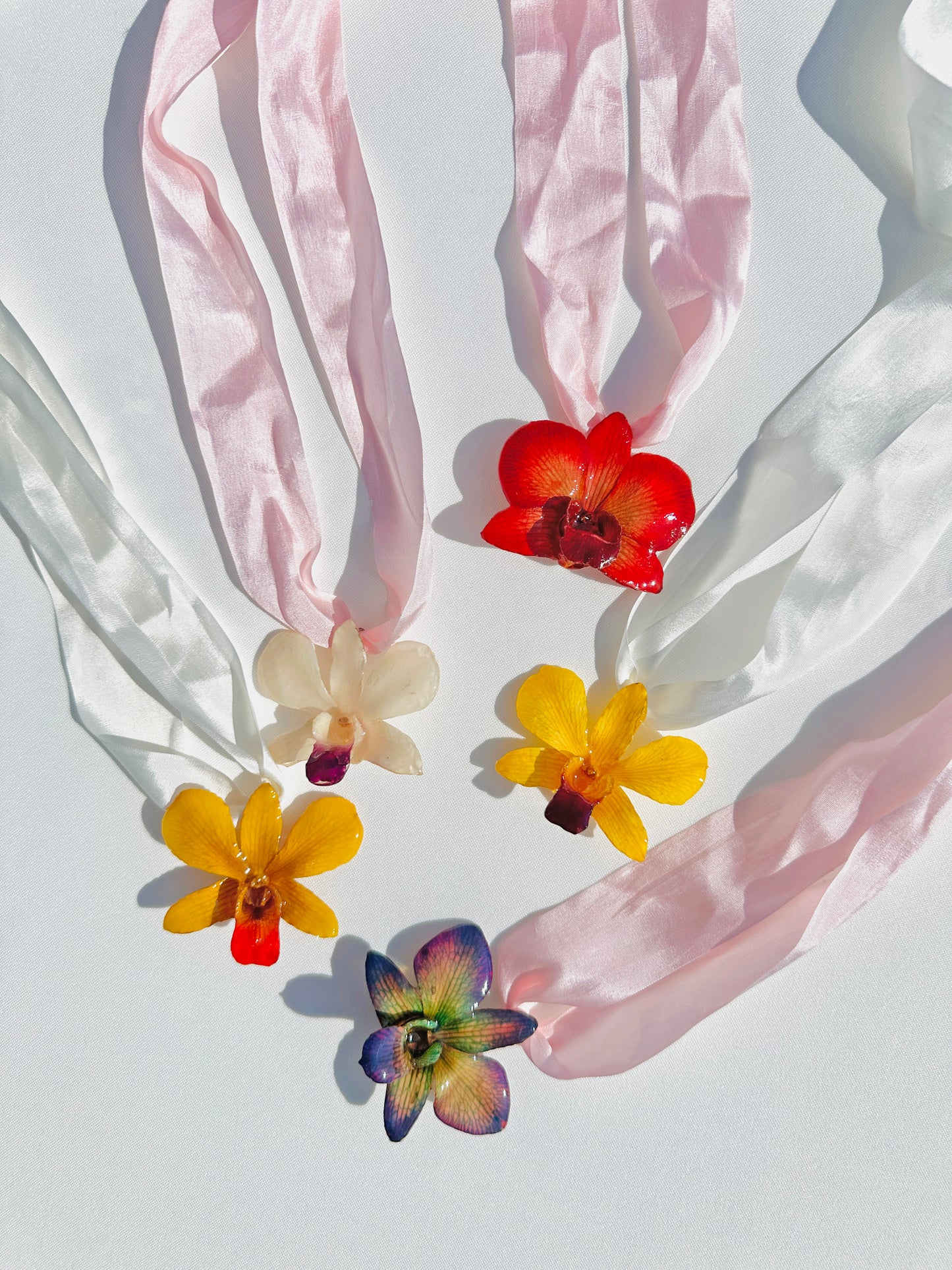 Rosy Orchid Silk Choker