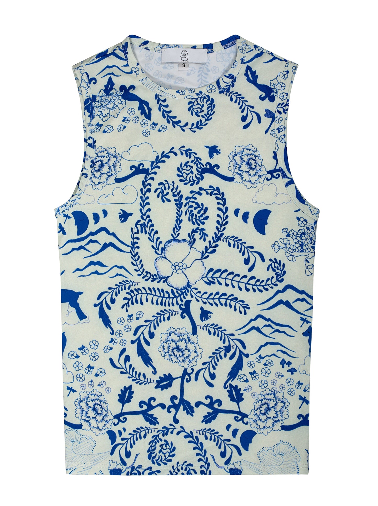 Olive Tank in Chinoiserie