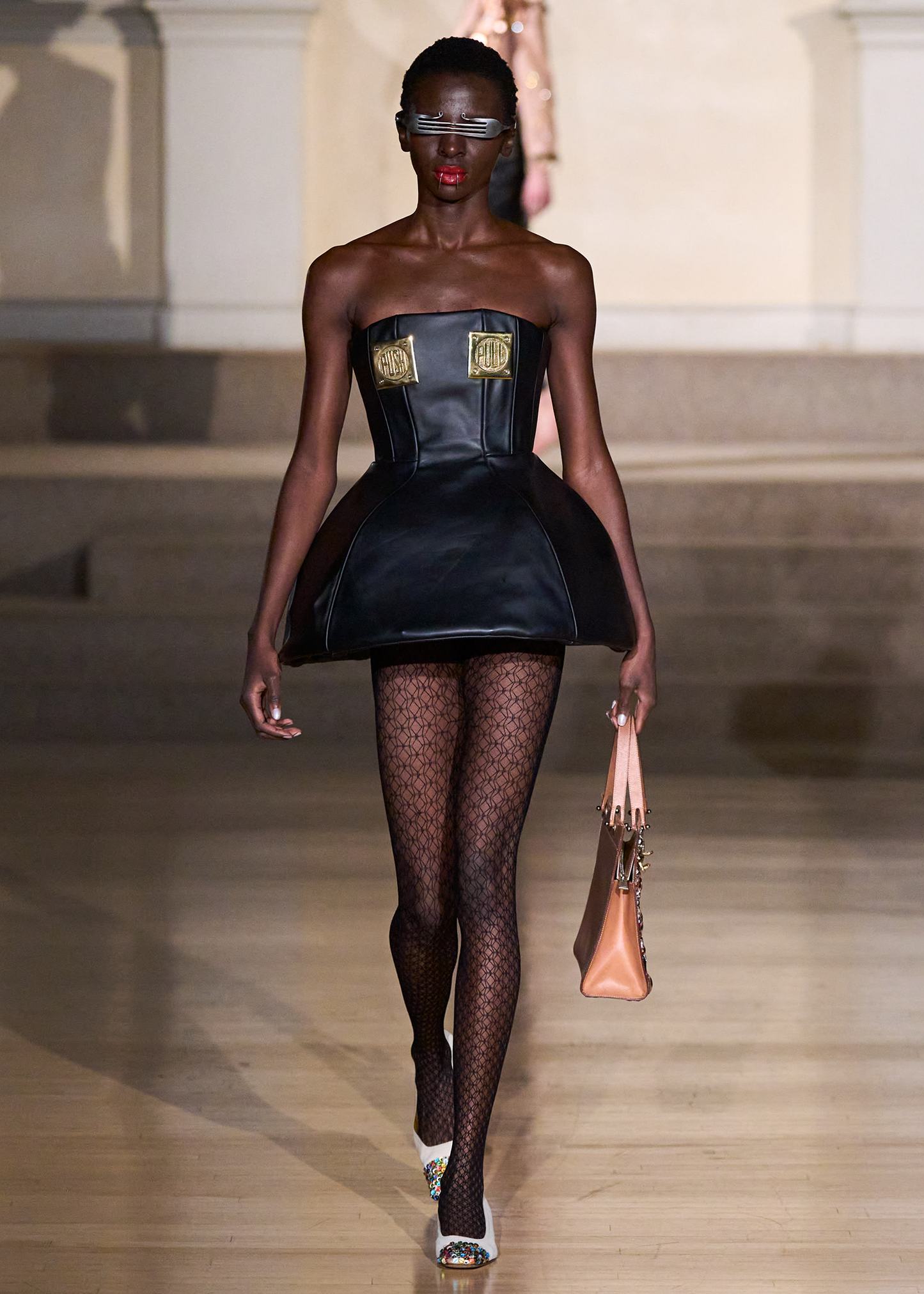 Push & Pull Leather Lampshade Corset