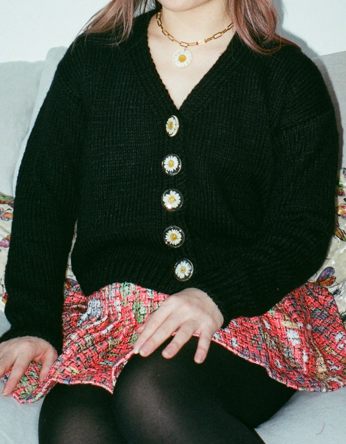 Midnight Daisy Cardigan