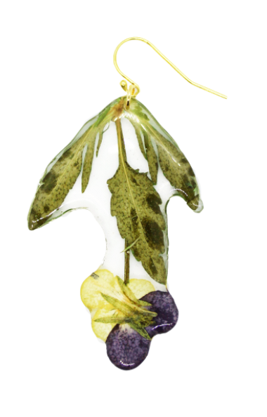 Yellow Pansy with Stem