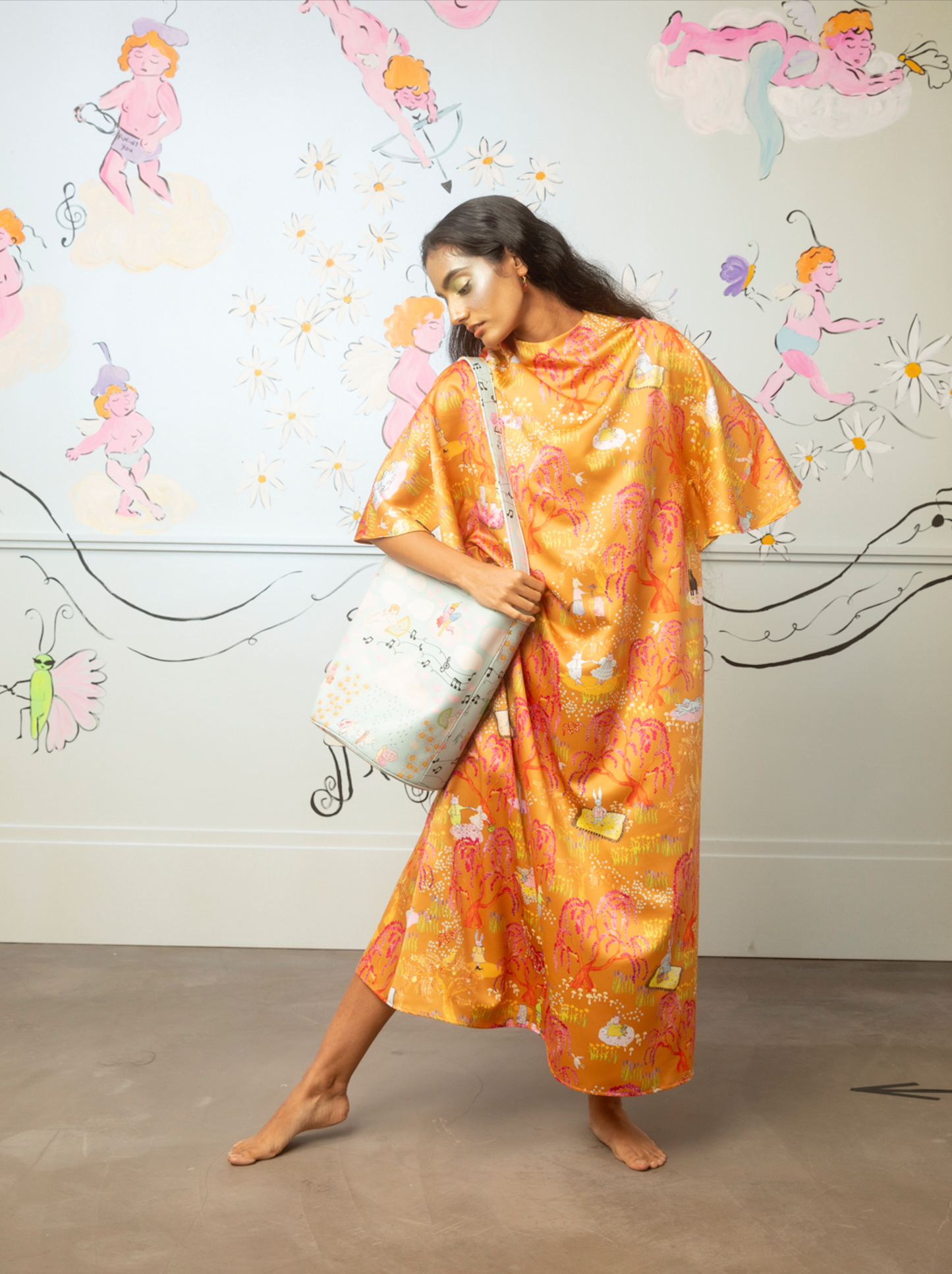 Floatkerchief Dress in Whiskey Business