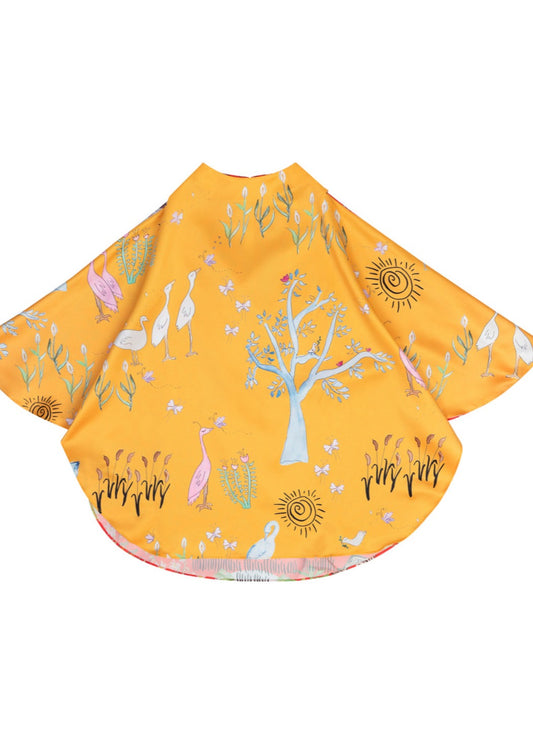 our floatkerchief top is a beautiful ode to timeless tailoring and the perfect canvas for your succulent, joyful prints. This one features a mix of Powder Room and Fever Dream, two Dauphinette classics. 