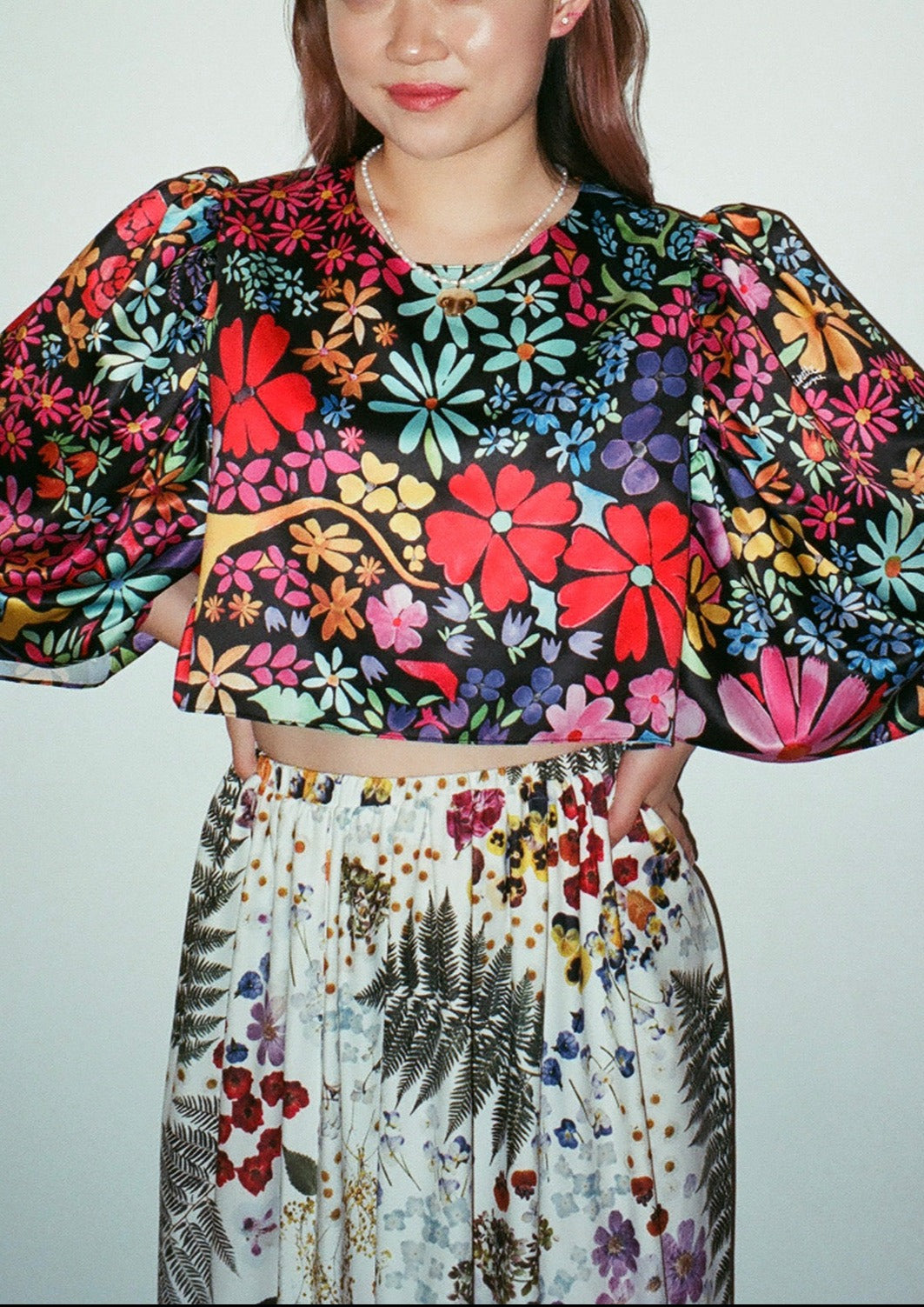 Bleeding Hearts Top in Wonderland Flora