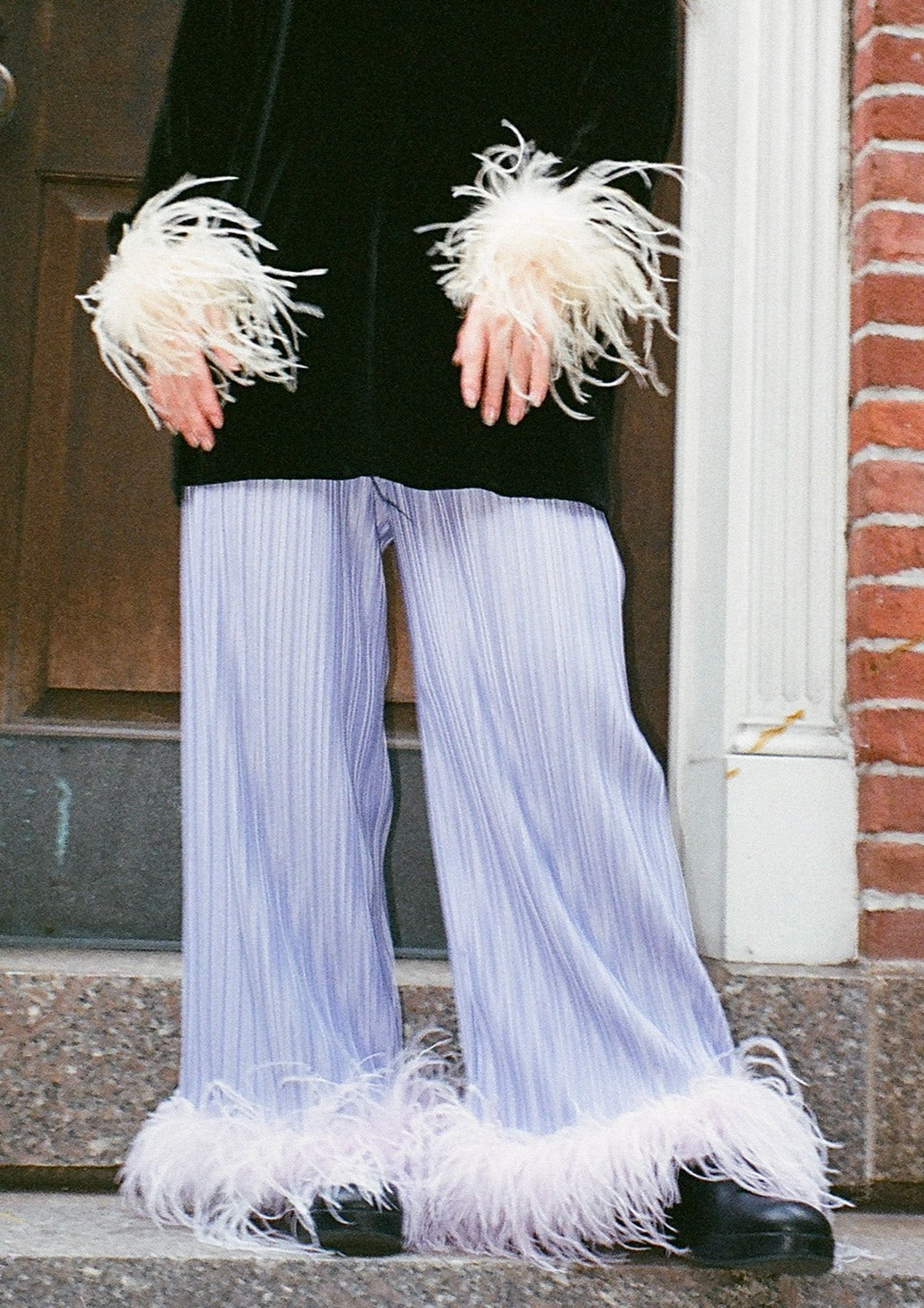 Party Pants in Lilac Pleats