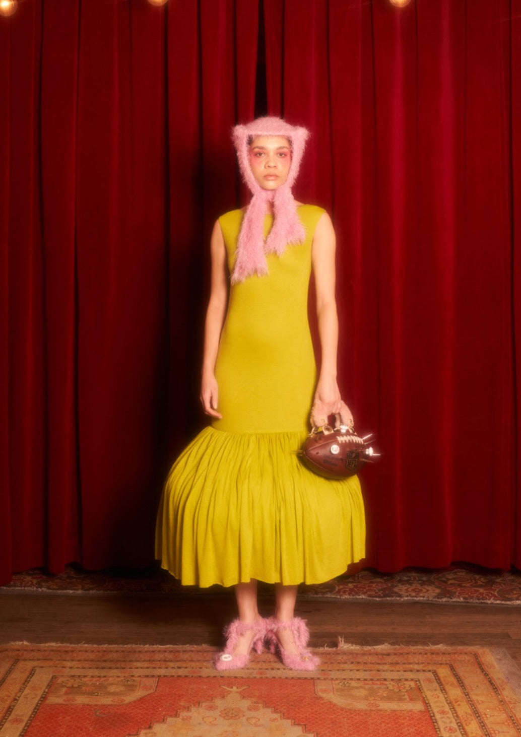 Patty Dress in Lime Jersey