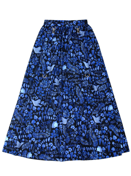 Our Cashin-inspired, convertible Hitched skirt in Lazy Boy Floral cotton.