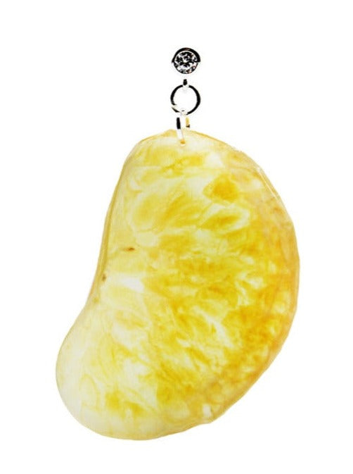 Resin Preserved Slice of Clementine on a Stud Earring