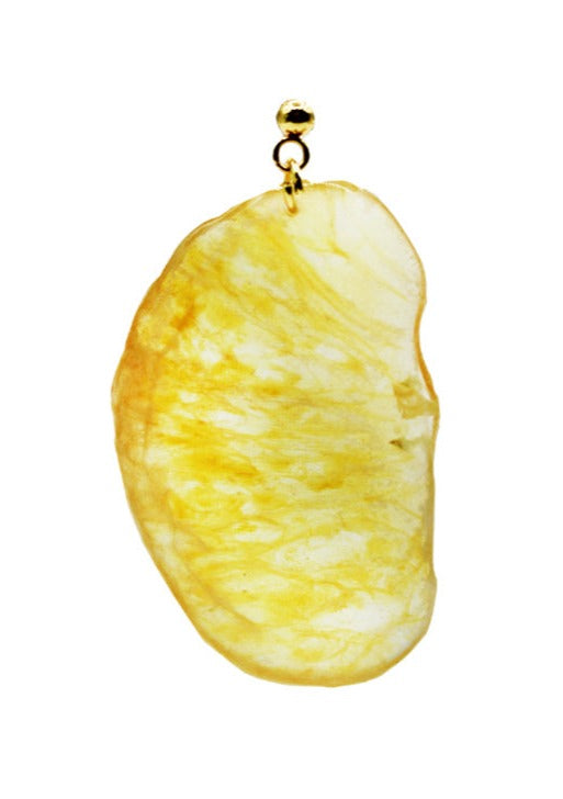 Resin Preserved Slice of Clementine on a Stud Earring