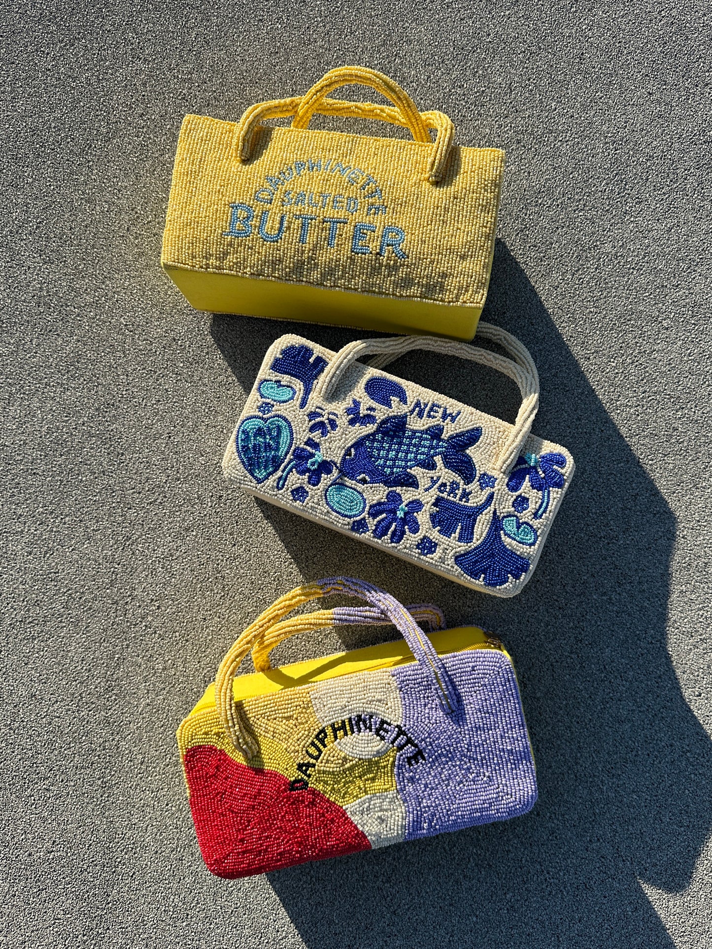Hand-Beaded Butter Bag