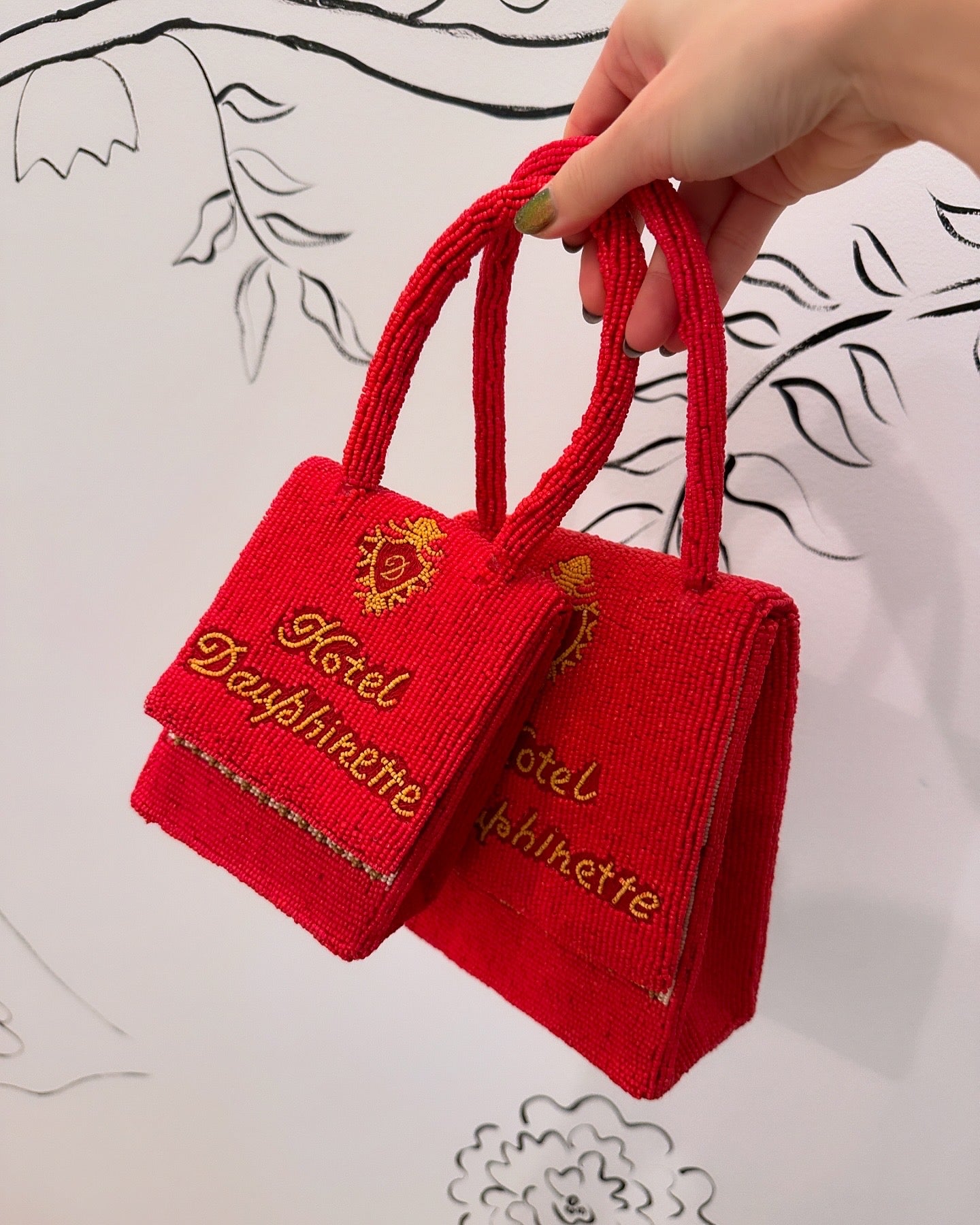 Hand-Beaded Matchbook Bag
