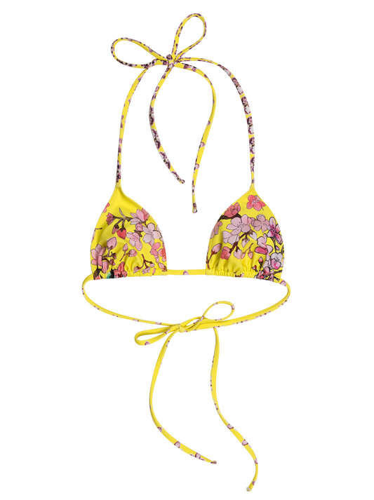 Alma Bikini Top in Electric Cherry Blossoms