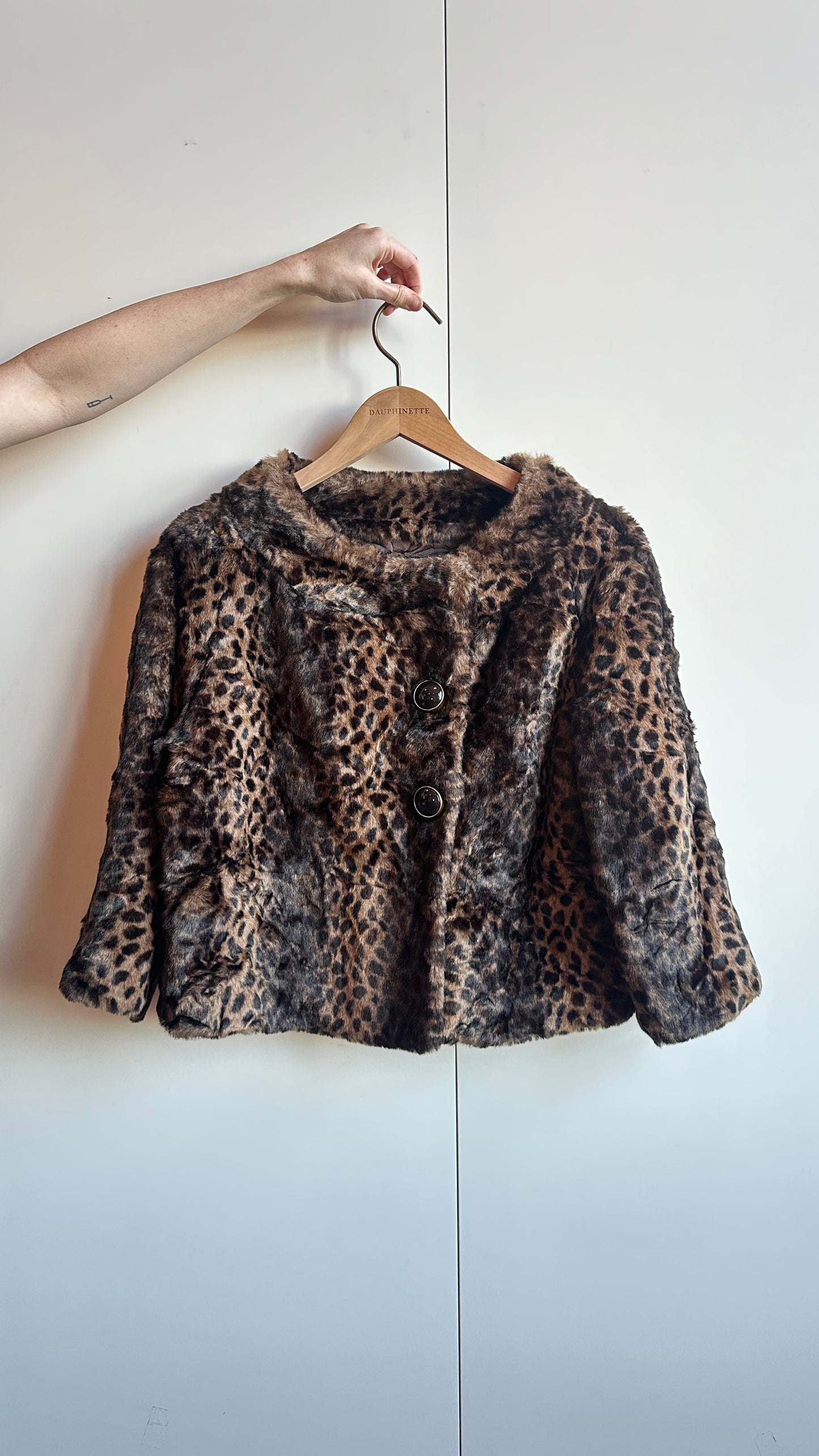 1990s Cheetah Faux Fur Jacket