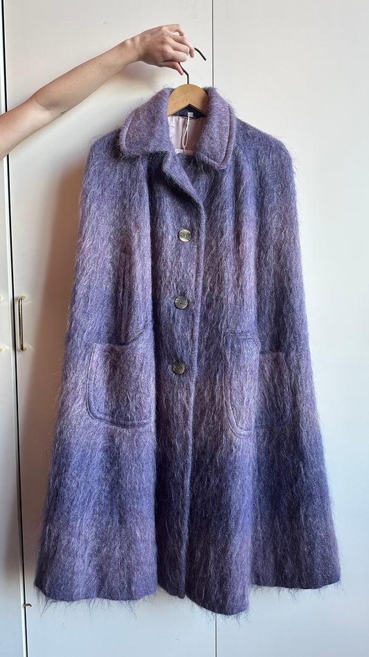 1960s Brushed Lilac Mohair Cape