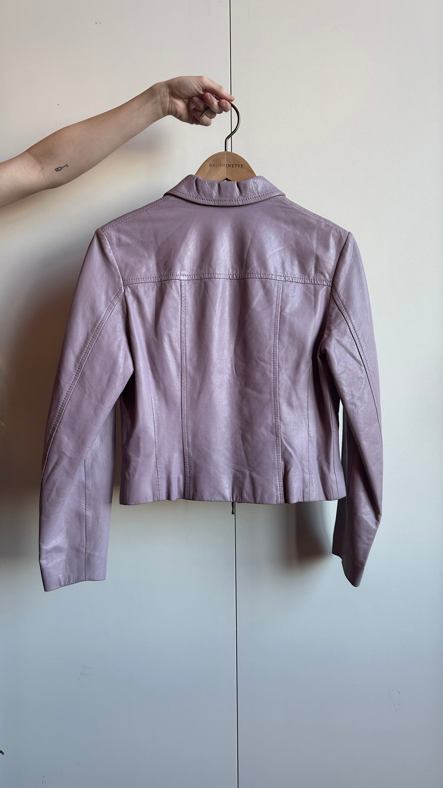 2000s Lilac Leather Jacket