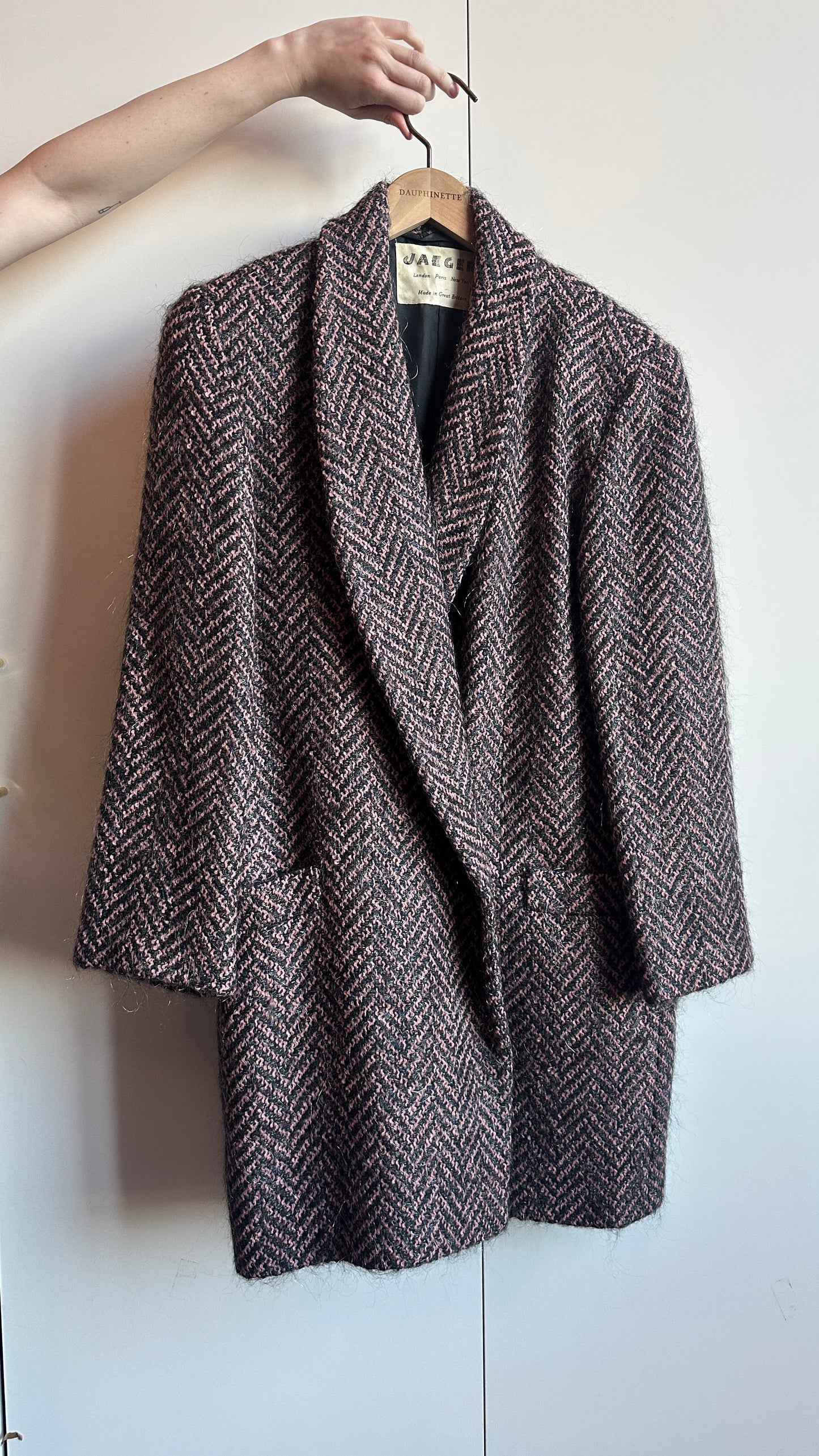 1980s Jaeger Blush Tweed Coat