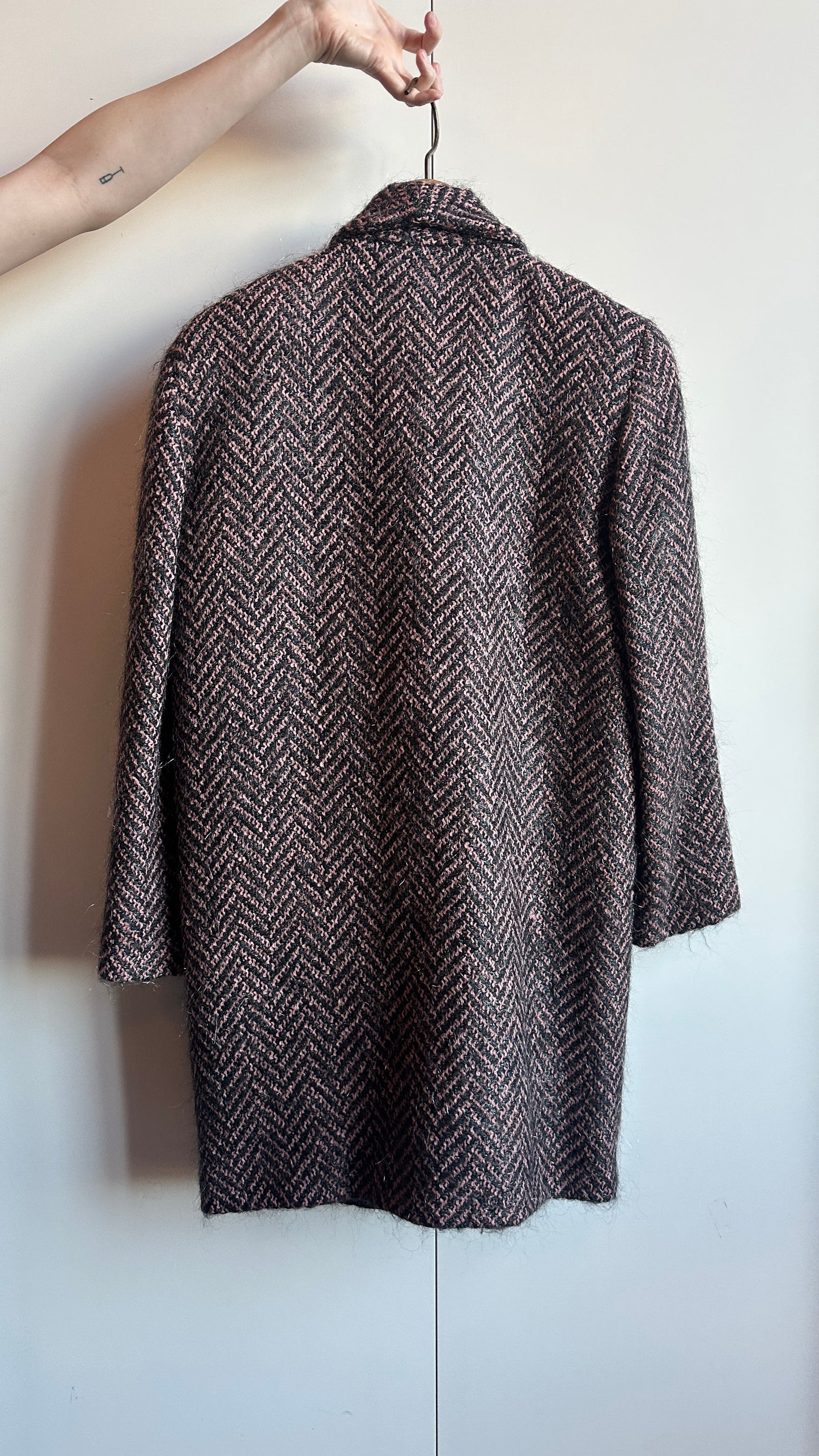 1980s Jaeger Blush Tweed Coat