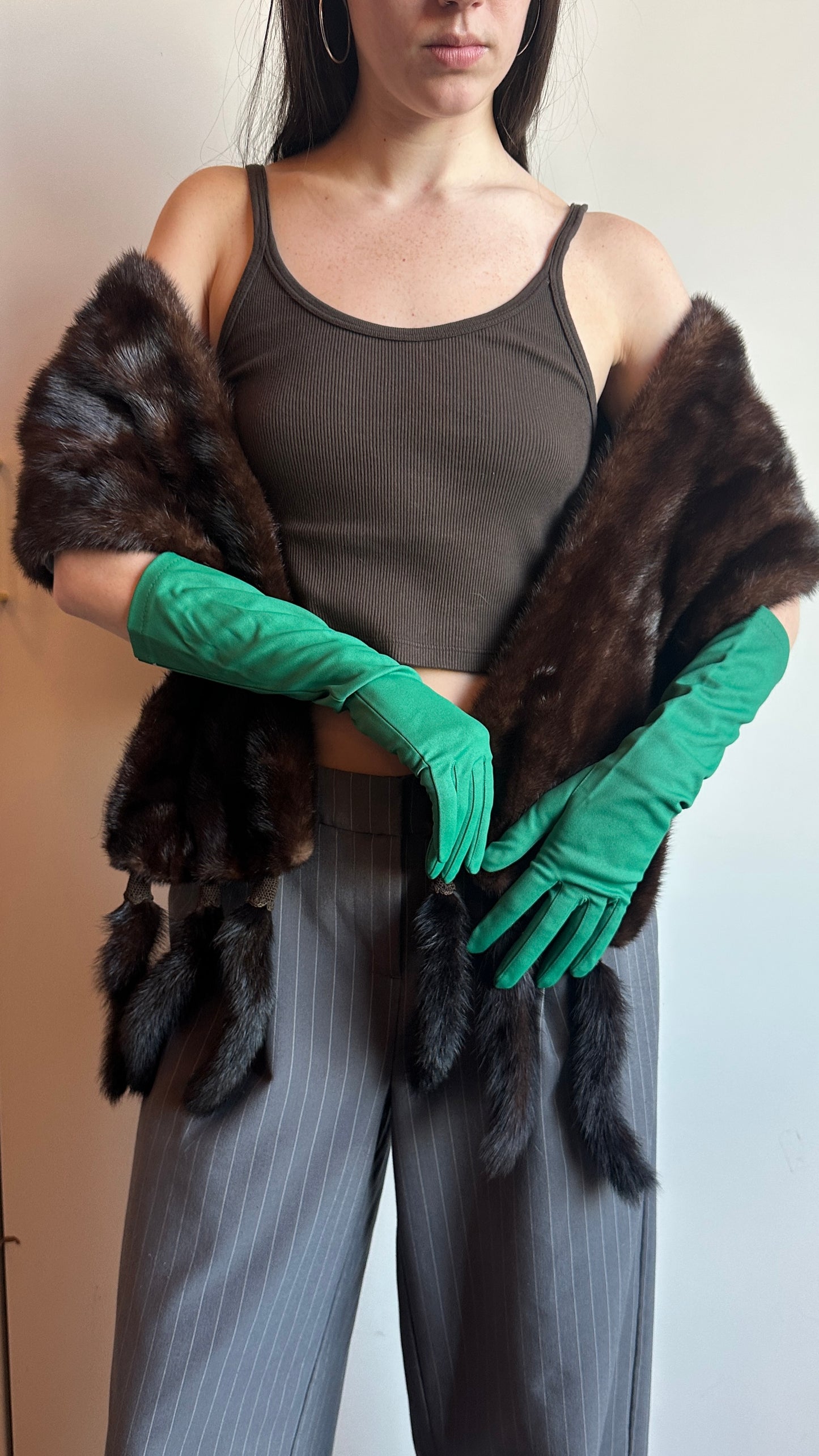 1940s Mink Tassel Stole