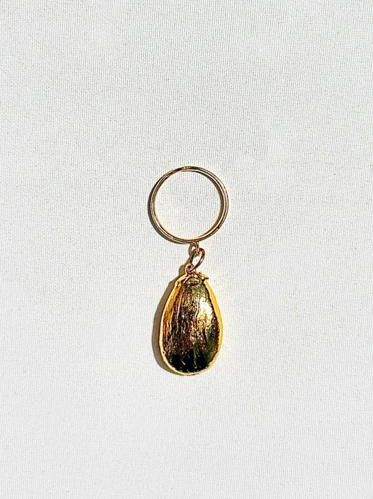 Gold Almond Charm Ring