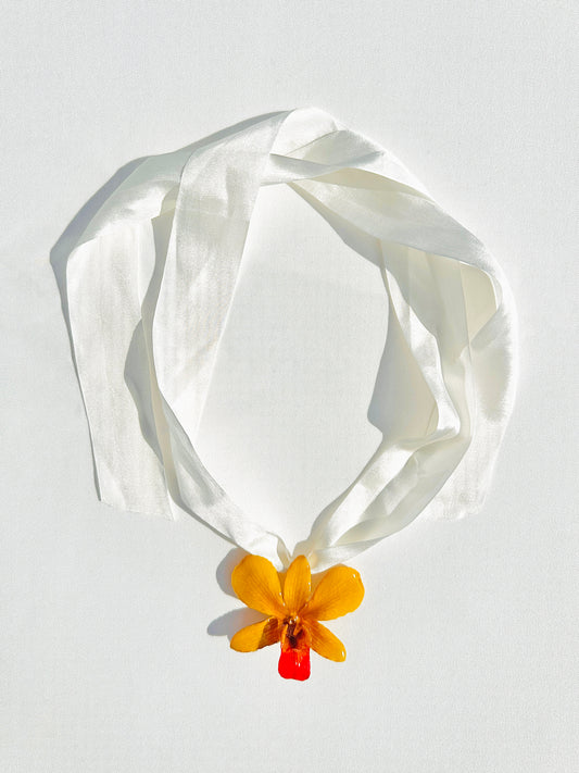 Sundrop Orchid Silk Choker