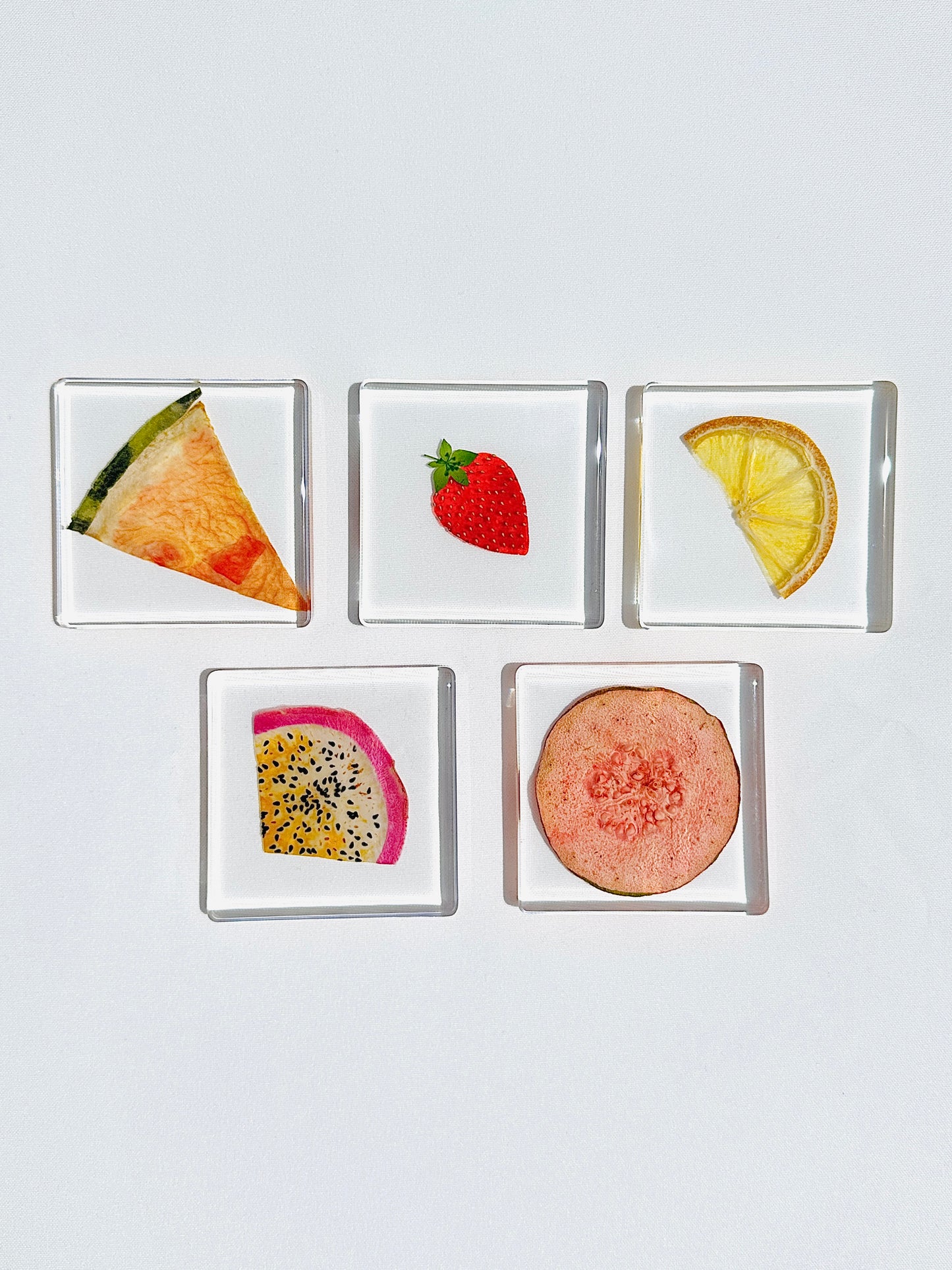 Fruit Salad Square Coasters