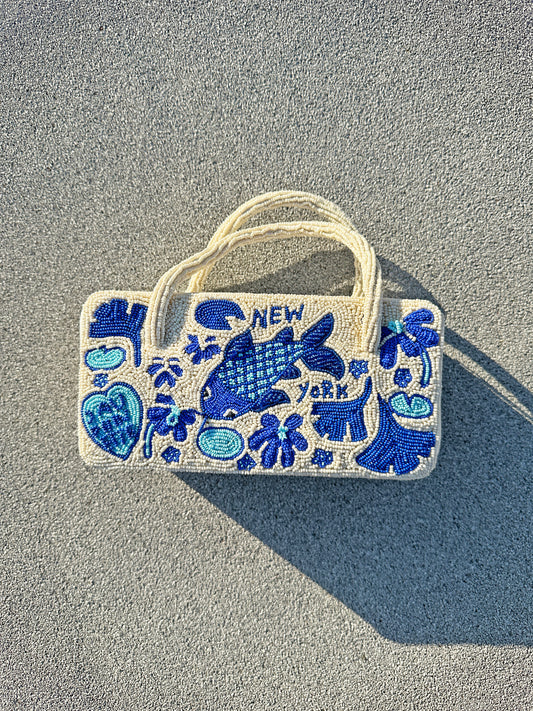 Hand-Beaded Chinoiserie Bag