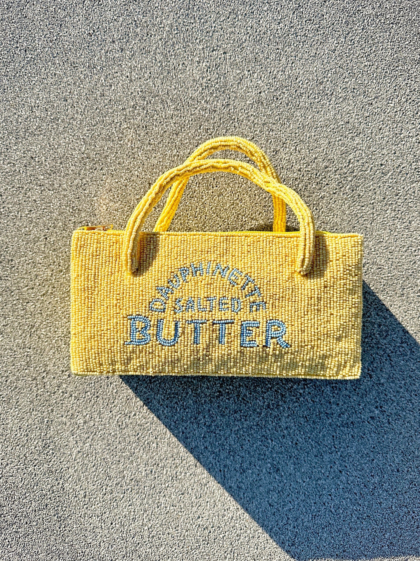 Hand-Beaded Butter Bag