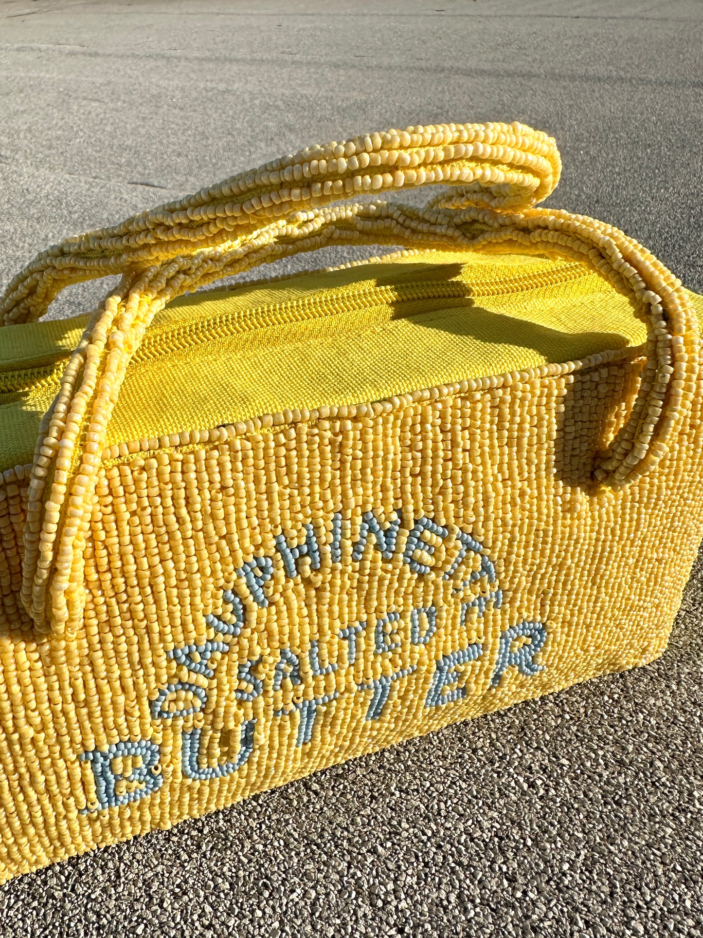 Hand-Beaded Butter Bag