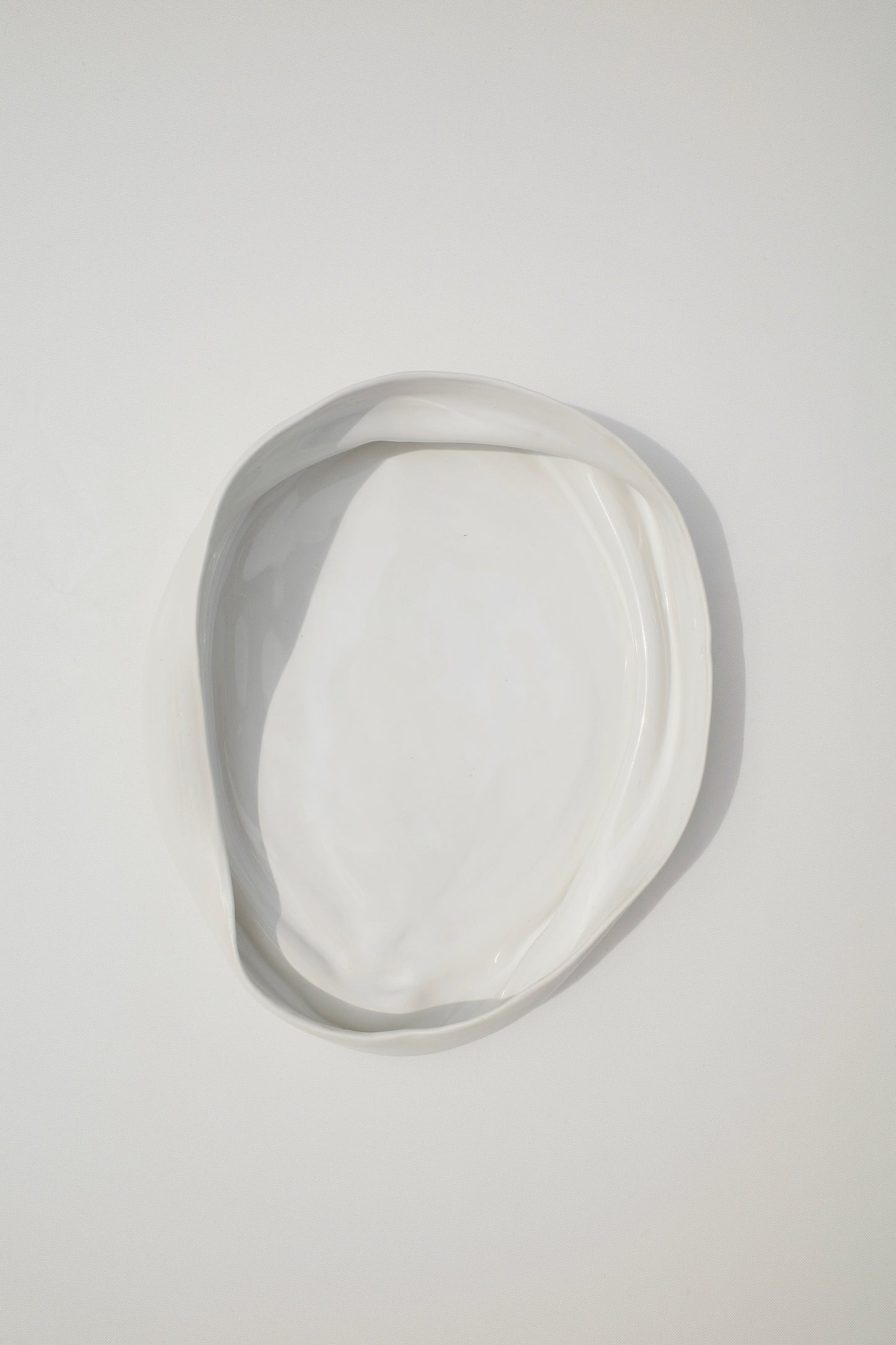 Ivory Slouched Ceramic Dish