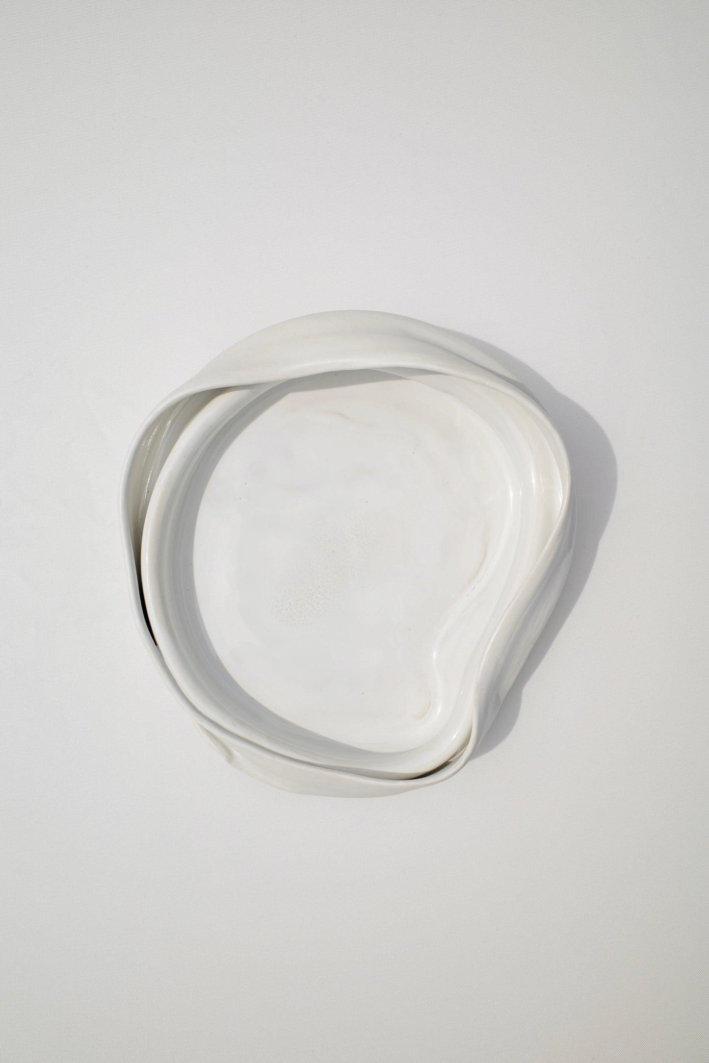 Ivory Slouched Ceramic Dish