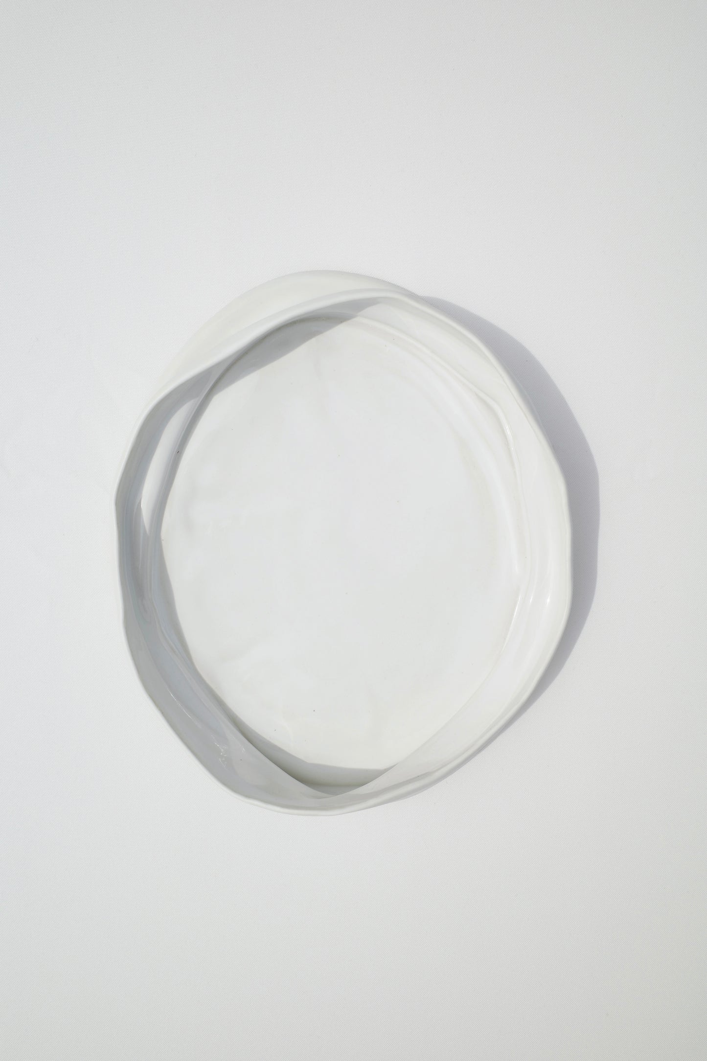Ivory Slouched Ceramic Dish