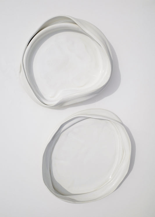 Ivory Slouched Ceramic Dish