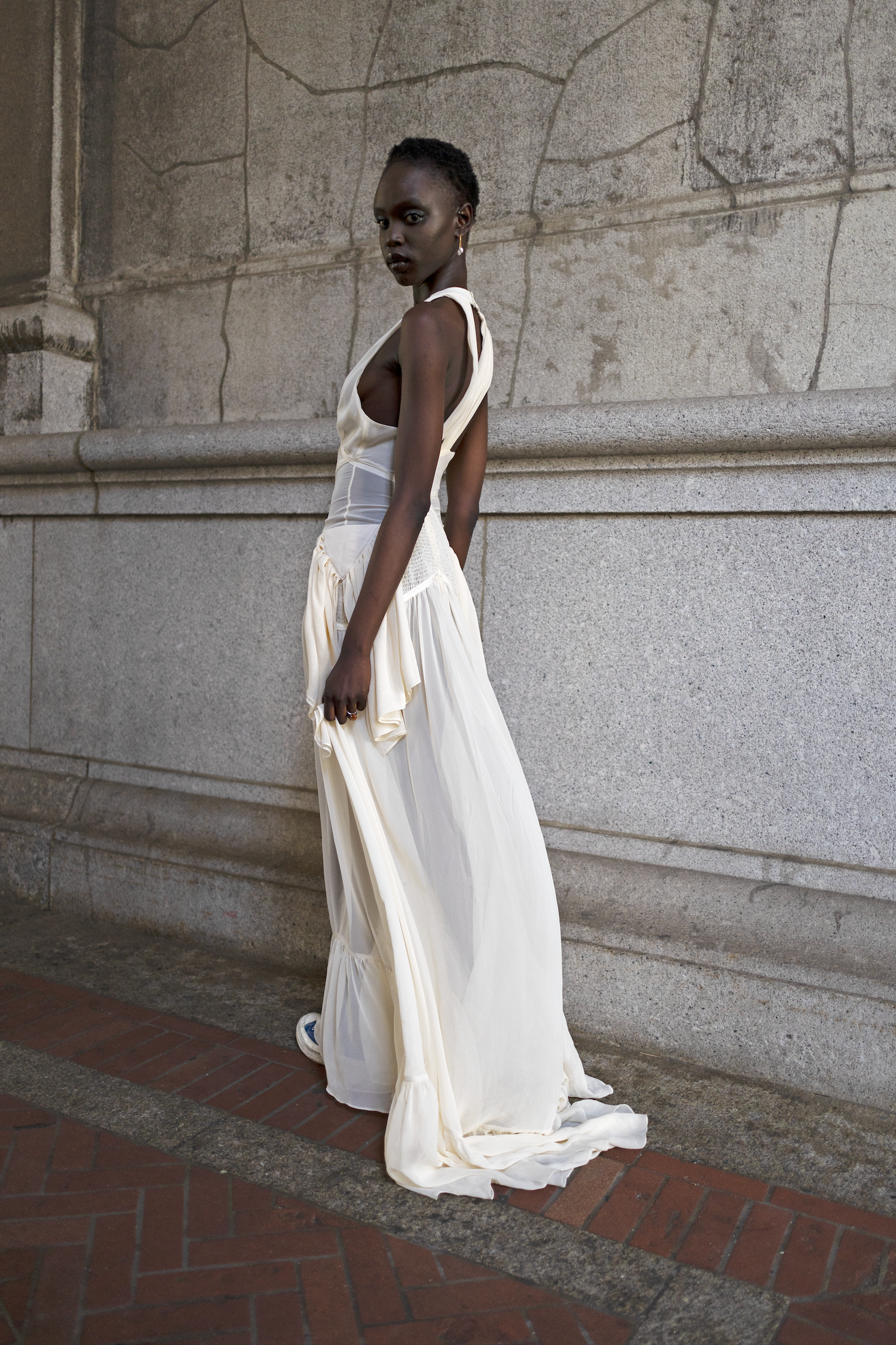 Miriam Dress in Ivory Silk Dauphinette Miriam Dress in Ivory Silk Dauphinette