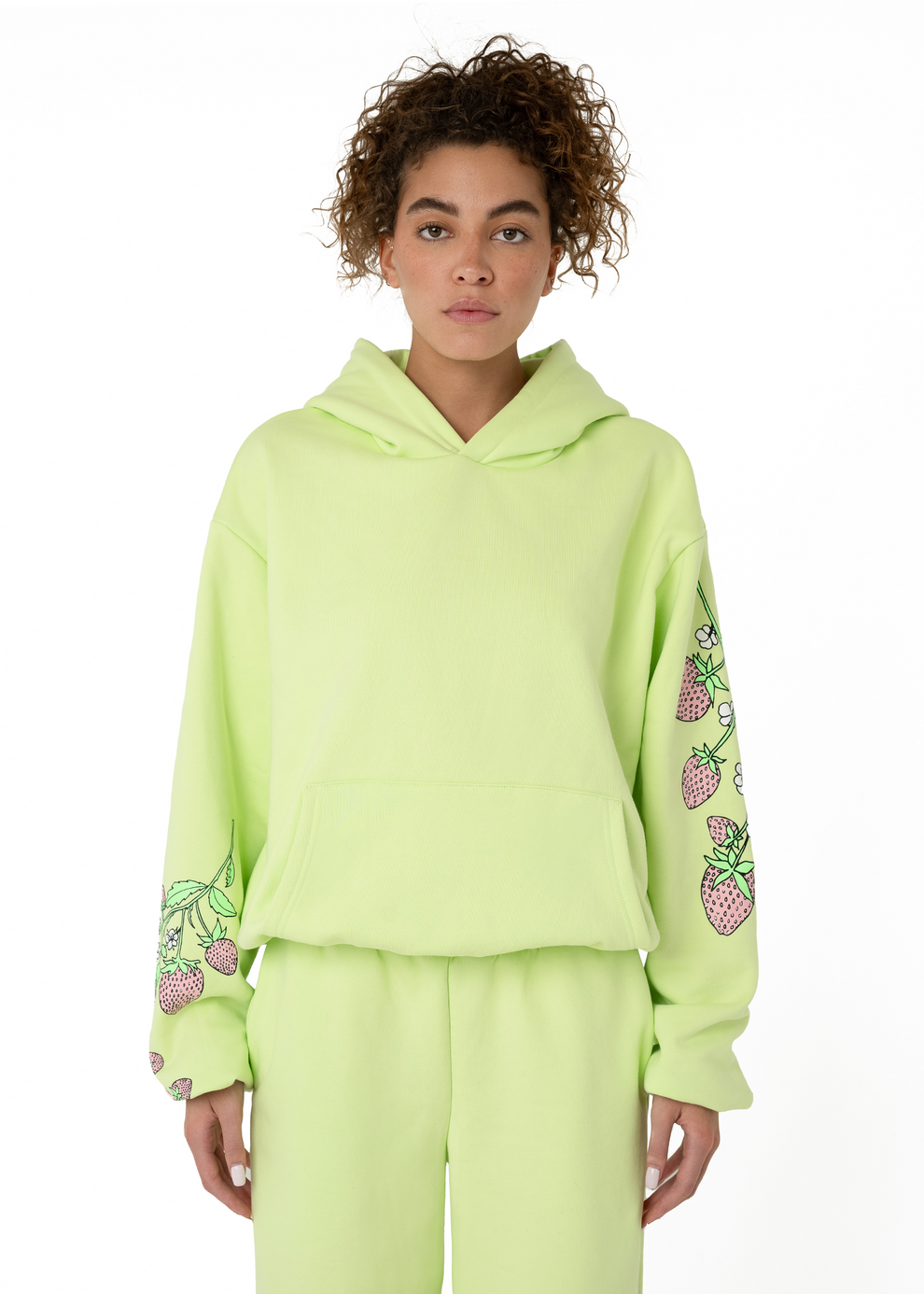 Sunset Berry Bloom Women's Sherpa Hoodie