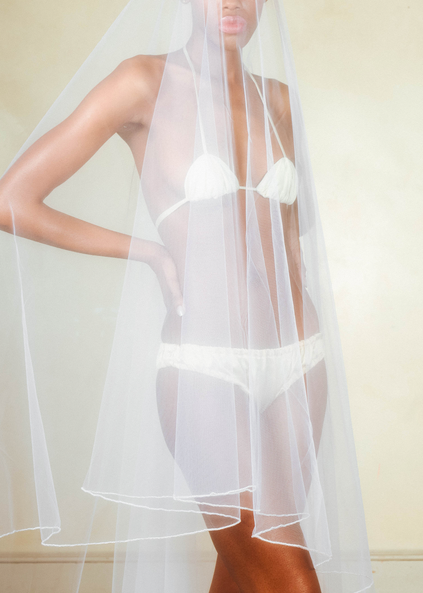 Shirley Bridal Bikini in Ivory Silk Charmeuse