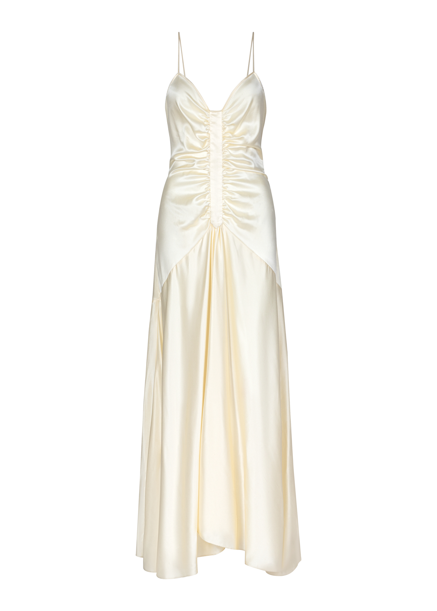 Hattie Dress in Ivory Silk Charmeuse