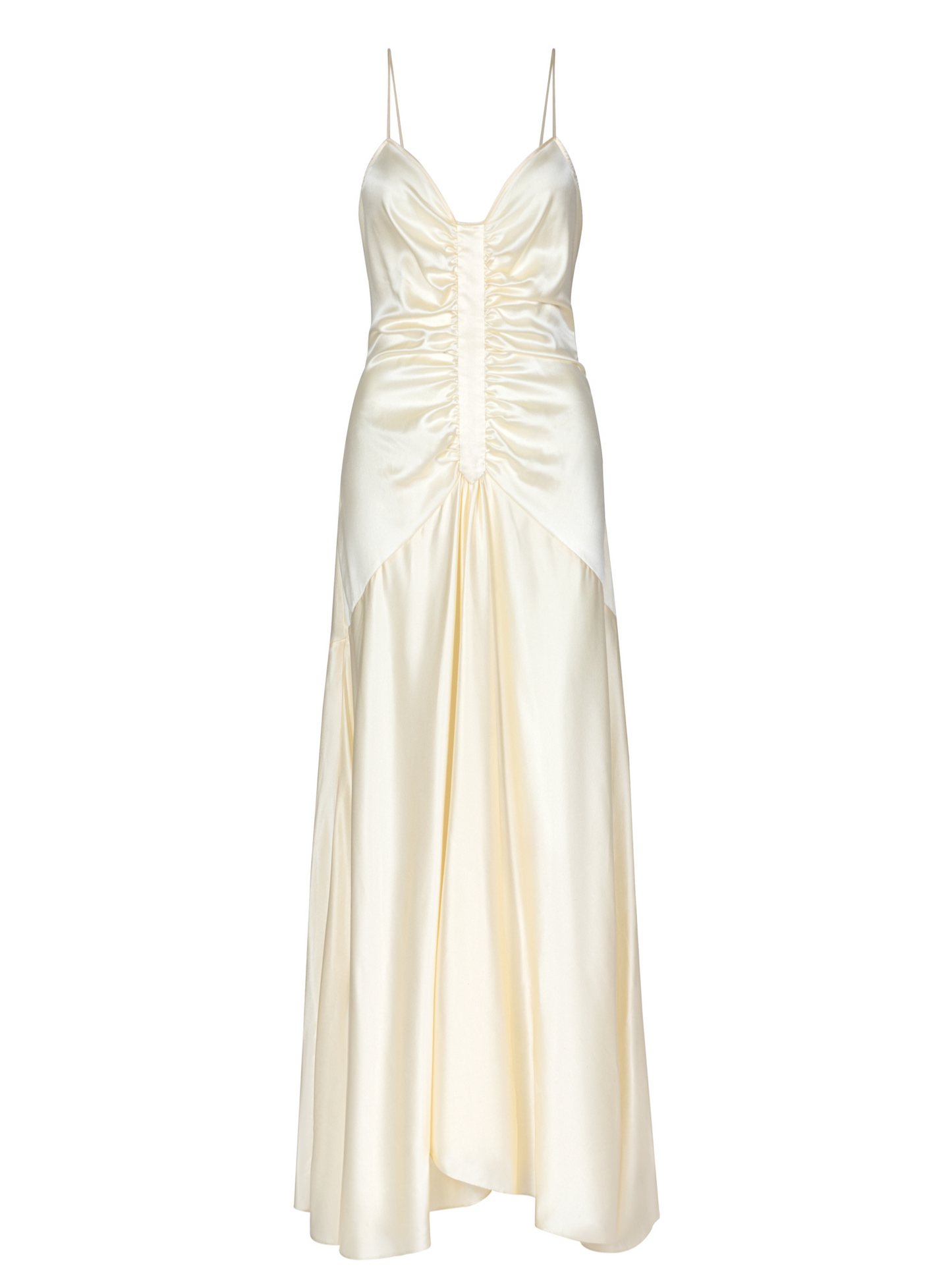 Hattie Dress in Ivory Silk Charmeuse