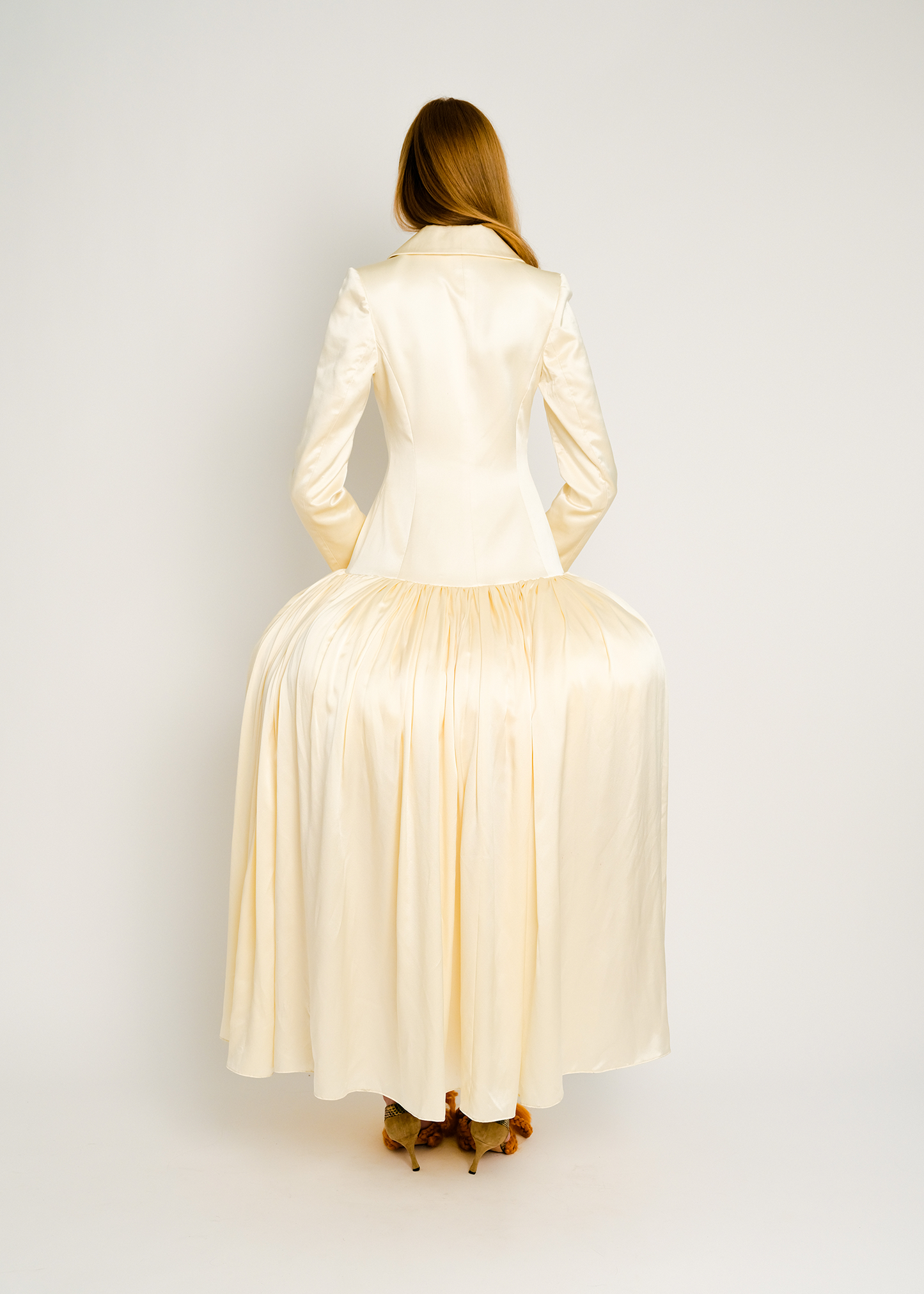 Joan Dress in Ivory Silk