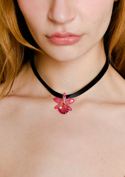 Mini Juice Pink Orchid Choker