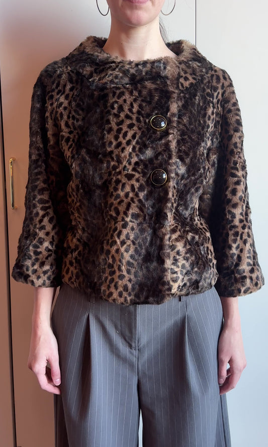 1990s Cheetah Faux Fur Jacket