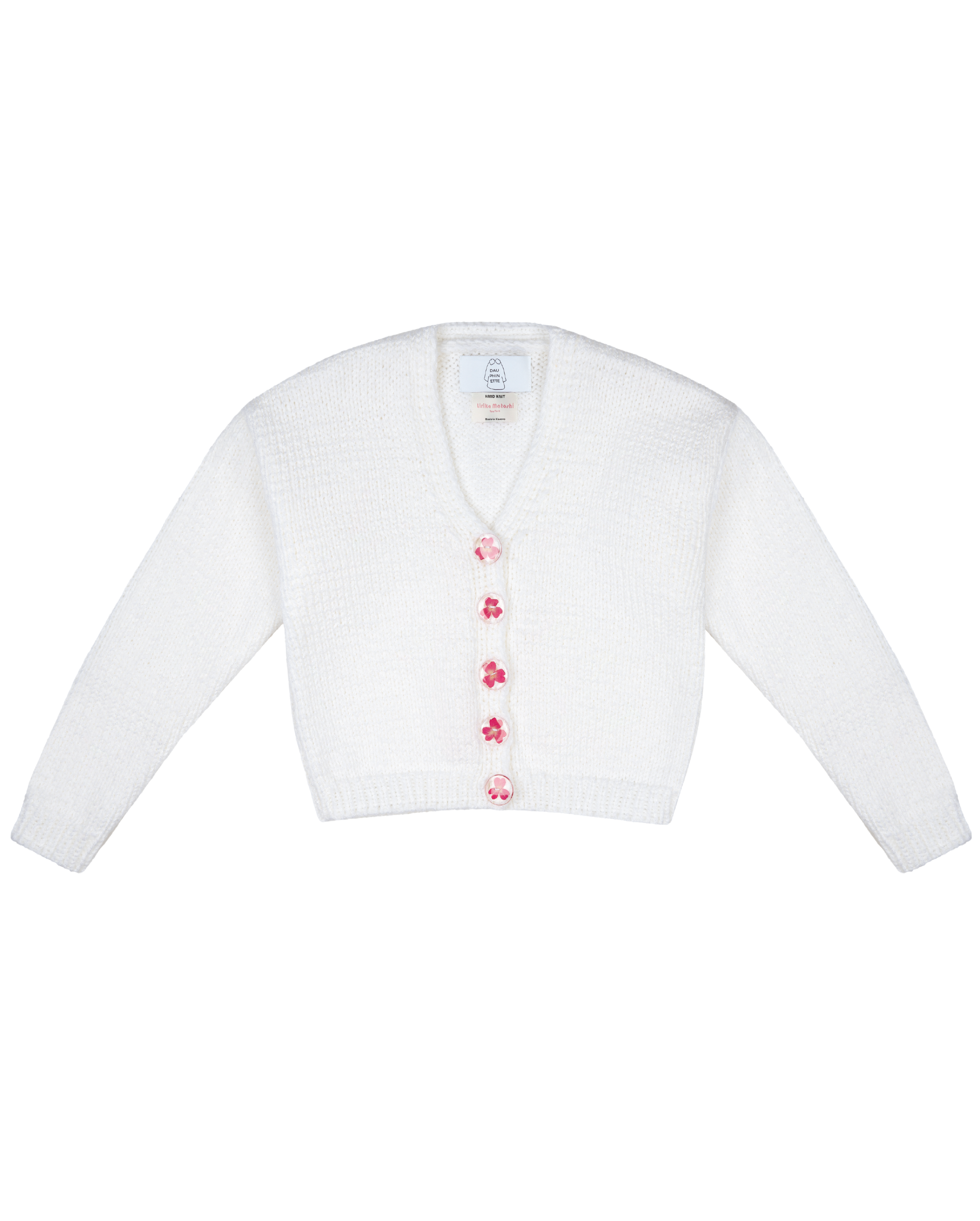 トップス yilon ROSE RIBBON CARDIGAN white yilon ROSE RIBBON CARDIGAN yilon ROSE RIBBON CARDIGAN yilon ROSE