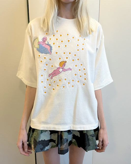 Ivory Heaven Embroidery Tee