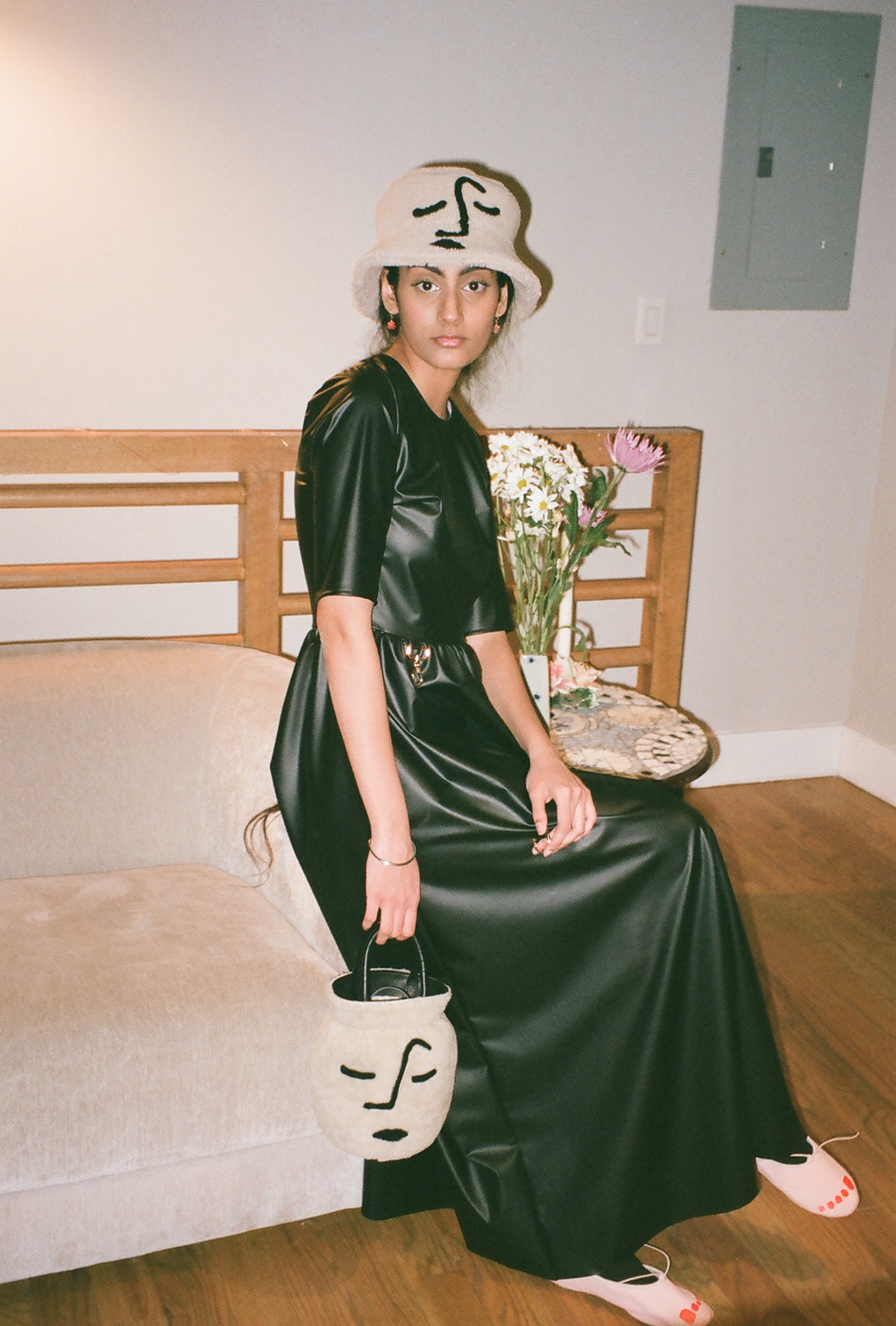 Shearling Face Sun Hat