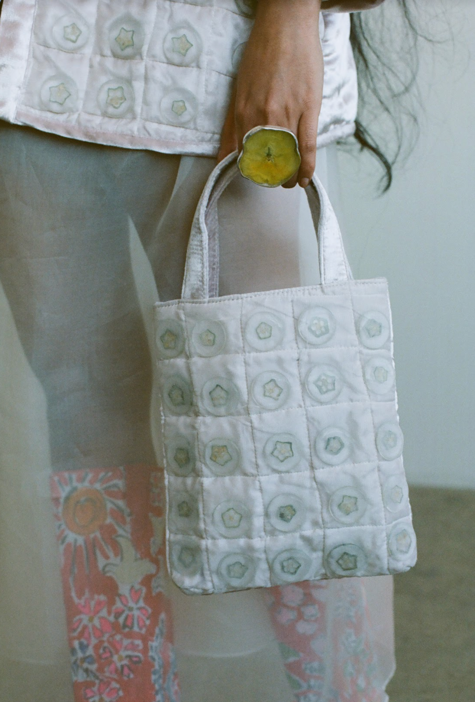 Okra Quilted Tote
